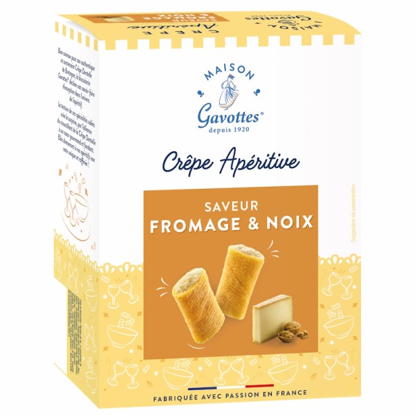 Maison Gavottes - Crèpe Apéritive Käse und Walnuss 110 g