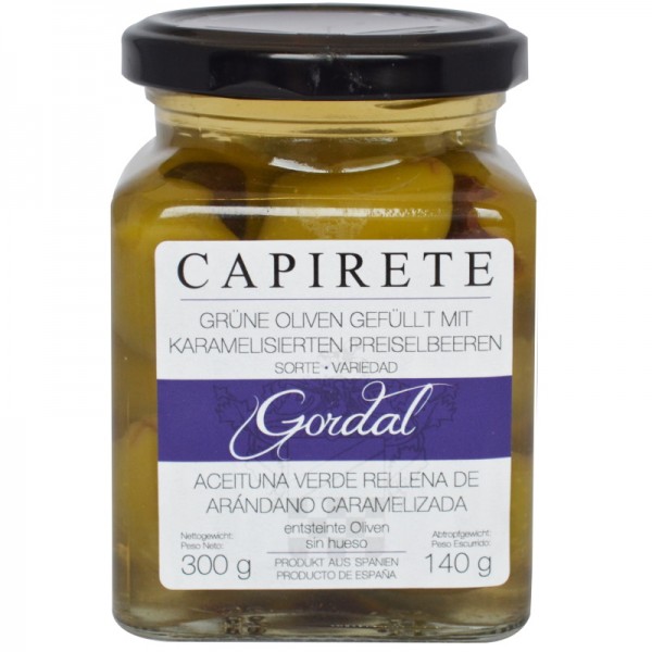 Capirette - Cordal Oliven mit Cranberry 300 g