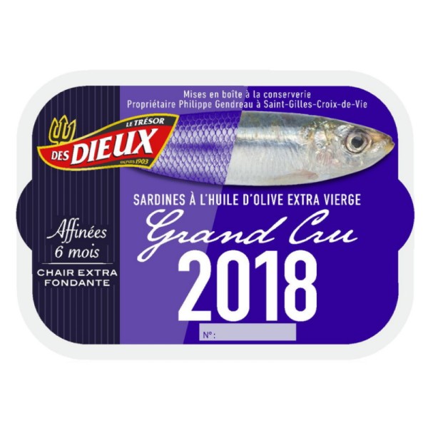 Le Trésor des Dieux - Jahrgangs Sardinen 'Grand Cru' 2018