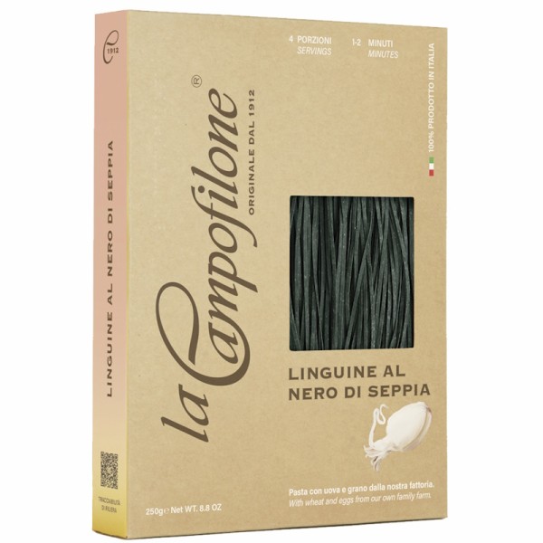 La Campofilone - Linguine mit Ei und Tintenfischtinte 250 g