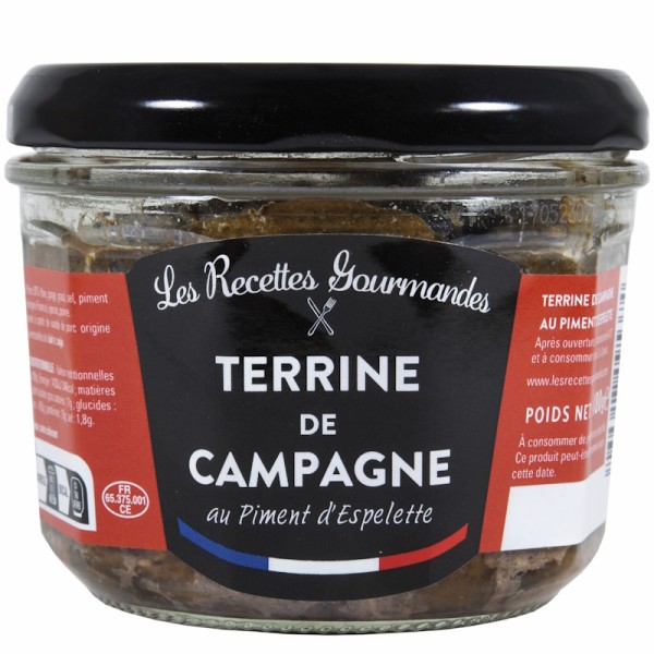 Les Recettes Gourmandes - Landterrine mit Espelette Pfeffer 180 g