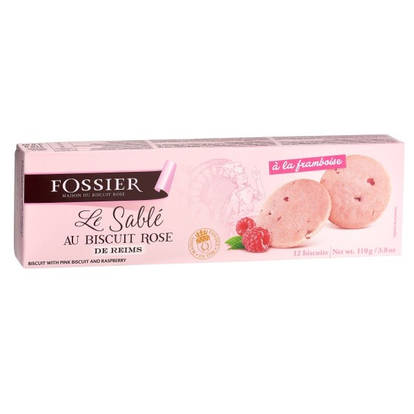 Sablé Biscuit Rose - Rosa Buttersandgebäck Himbeer 110 g