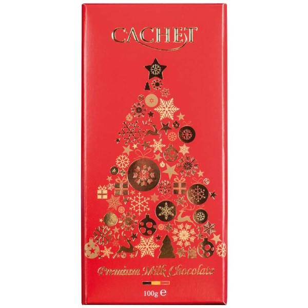 Cachet - Weihnachts Red Edition Milchschokolade 31% 100 g