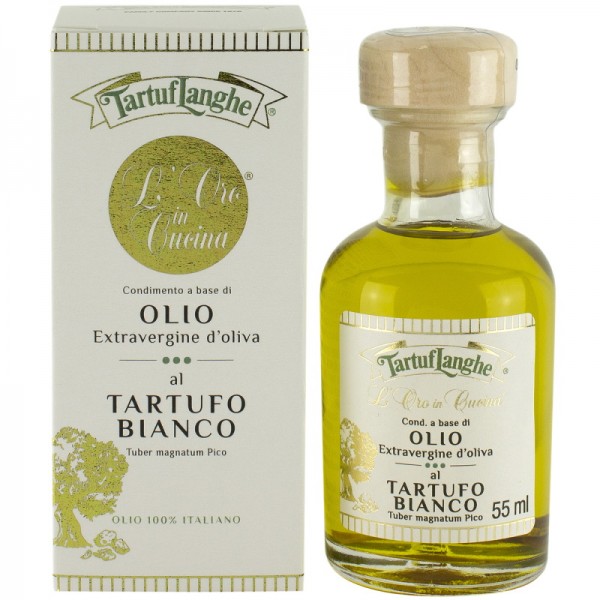 Tartuflanghe - Natives Olivenöl Extra mit dünnen Scheiben der weißen Trüffel 55 ml