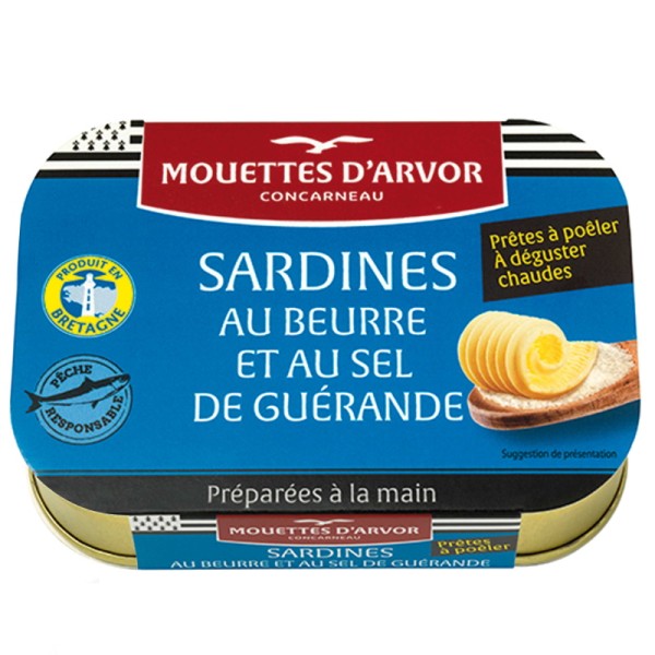 Mouettes d'Arvor - Sardinen in Butter und Guérande Salz 115 g