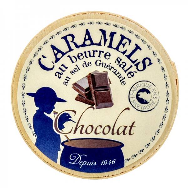 La Maison d'Armorine - Gesalzene Butterkaramellen (Schokolade) in der runden Schachtel 50 g