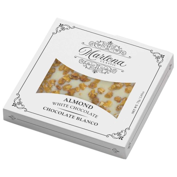 Marlona - Weiße Schokolade mit karamellisierten Mandelsplittern 75 g