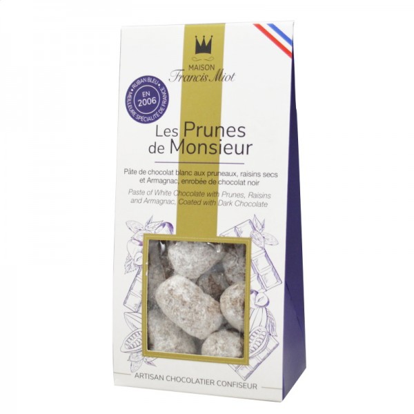 Francis Miot - Les Prunes de Monsieur / weiße Schokoladenpralinés mit Pflaume 130 g