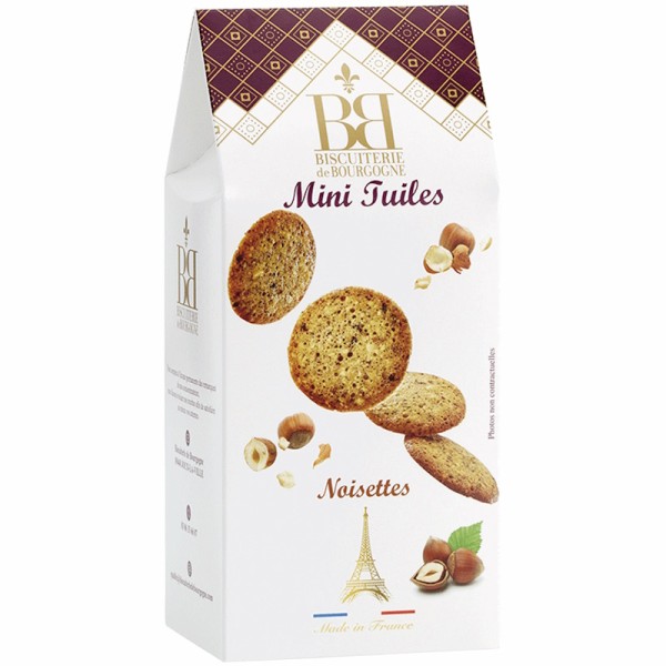 Biscuiterie de Bourgogne - Tuiles mit gehackten Haselnüssen 100 g