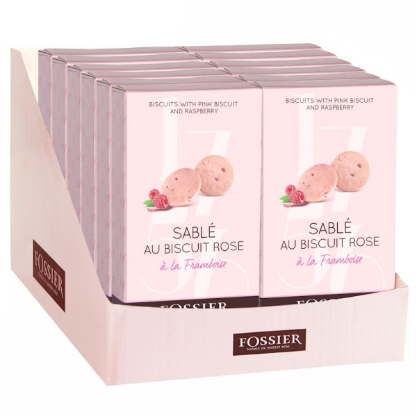 Fossier - Rosa Buttersandgebäck (Himbeerstückchen) im Display 660 g