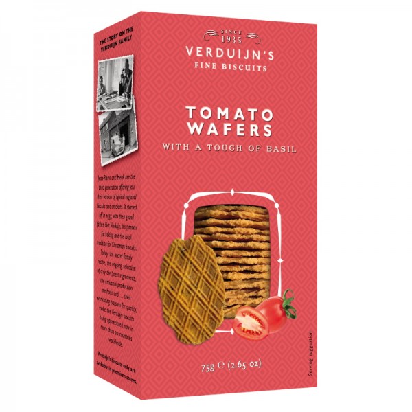Verduijn's - Käsewaffeln mit Tomaten u. Basilikum 75 g