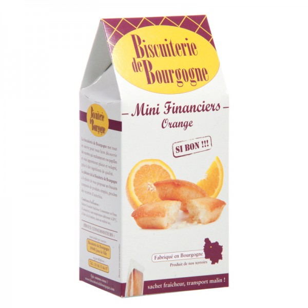 Bicuiterie de Bourgogne - Mini-Mandelkuchen mit kandierter Orangenschale 150 g