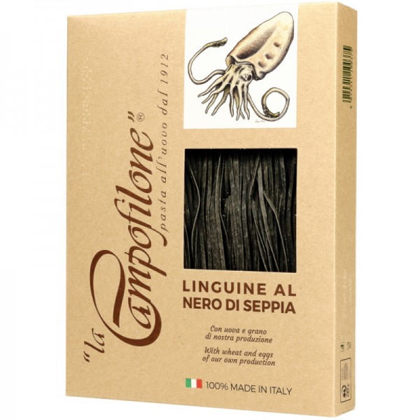 La Campofilone - Linguine mit Ei und Tintenfischtinte 250 g