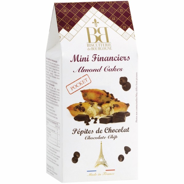 Bicuiterie de Bourgogne - Mini-Mandelkuchen mit Schokoladentröpfen 150 g