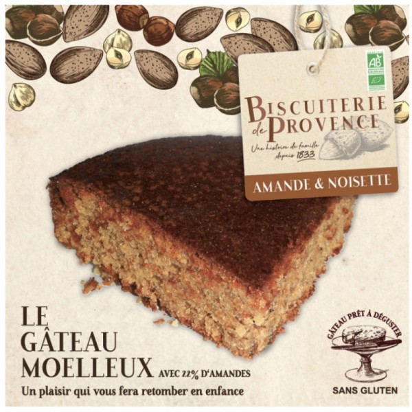 Biscuiterie de Provence - Bio Mandelkuchen mit Haselnuss 225 g