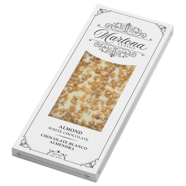 Marlona - Weiße Schokolade mit karamellisierten Mandelsplittern 125 g