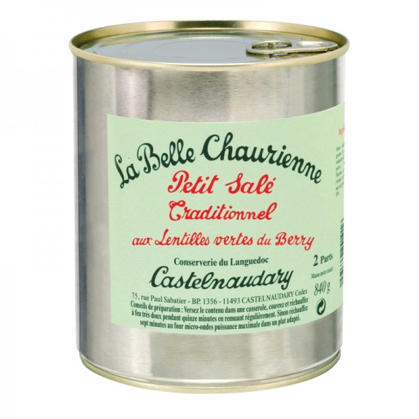 La Belle Chaurienne - Gepökeltes Schweinefleisch mit grüne Linsen aus Berry 840 g 