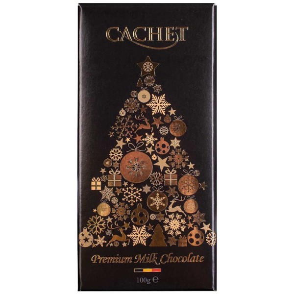 Cachet - Weihnachts Black Edition Milchschokolade 31% 100 g