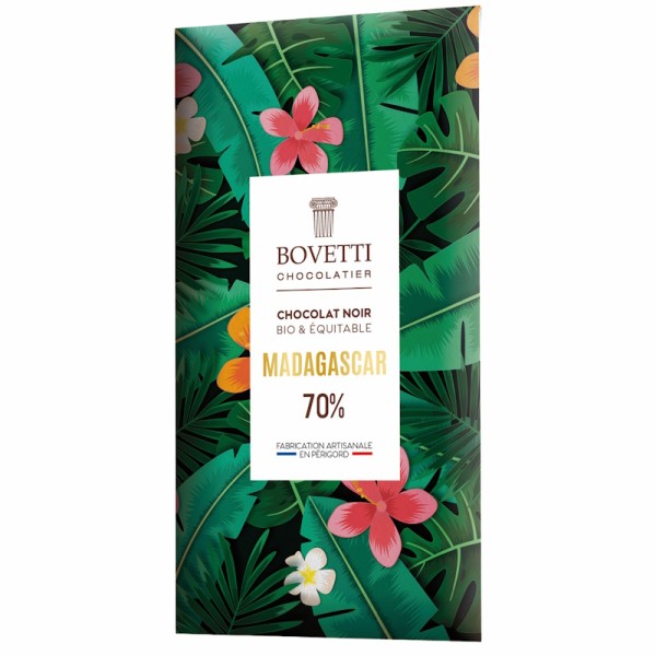 Bovetti Chocolatier - Madagaskar Edelbitterschokolade 70% 80 g