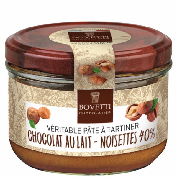 Bovetti Chocolatier - Milchschokolade Haselnusscreme 200 g