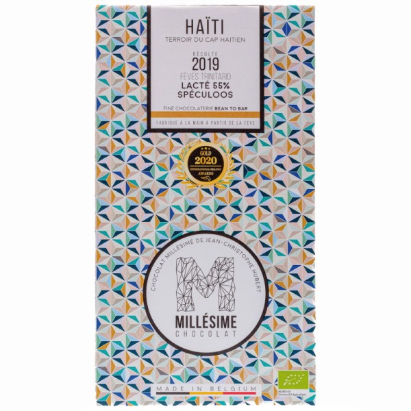 Millésime - Bio Milchschokolade Haiti 55%, Spekulatius 70 g