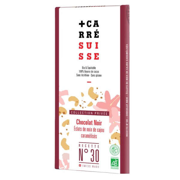 Carré Suisse - Edelbitterschokolade karamellisierte Cashewnuss 90 g
