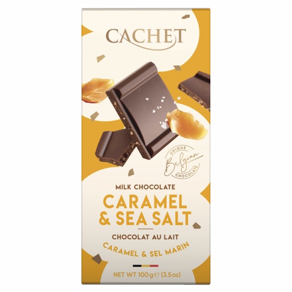 Cachet - Milchschokolade mit Karamell u. Meersalz 100 g