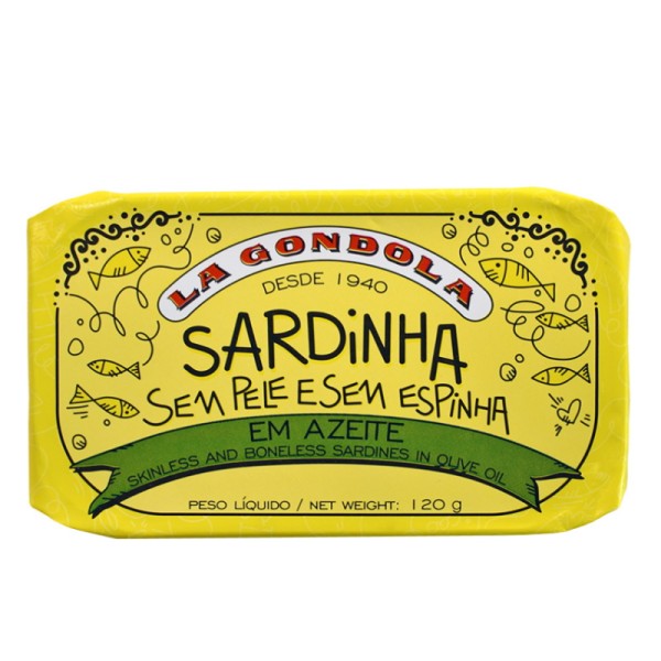 La Gondola - Sardinen in Olivenöl ohne Haut und Gräten 120 g