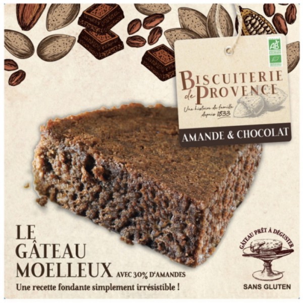 Biscuiterie de Provence - Bio Mandelkuchen mit Schokolade 225 g