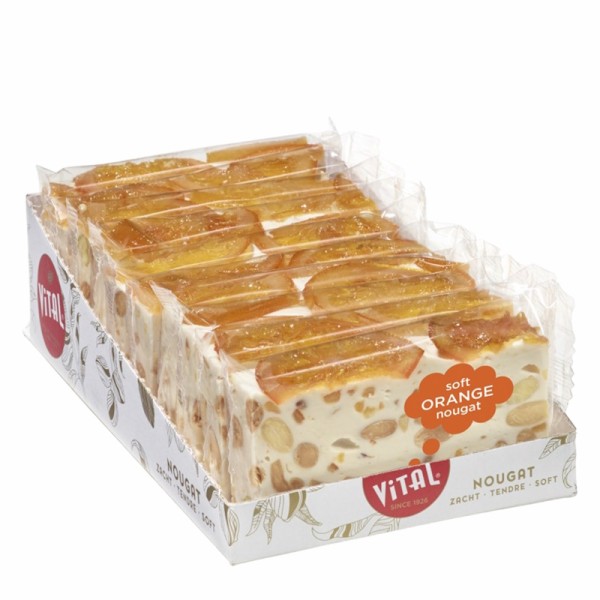 Vital - Weiche Nougatscheibe mit Orangen-Topping im Display 1.000 g