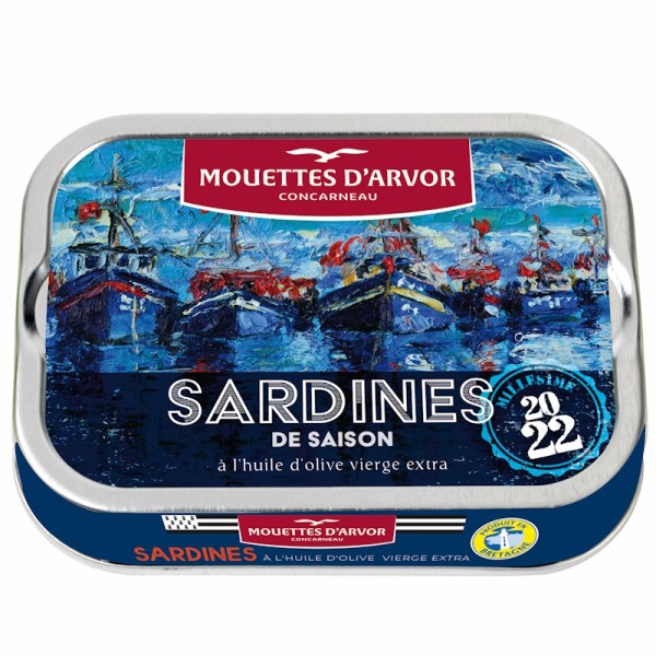 Mouettes d'Arvor - Jahrgangs Sardinen in nativem Olivenöl Extra 115 g