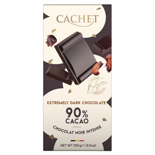 Cachet - Bitterschokolade 90% 100 g