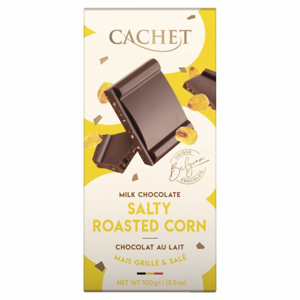 Cachet - Milchschokolade mit gerösteten u. gesalzenem Mais 100 g