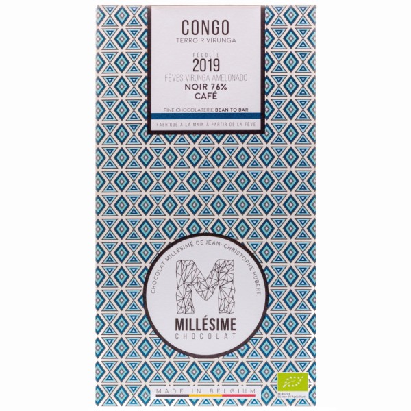 Millésime - Bio Edelbitterschokolade Kongo 76%, Kaffee 70 g
