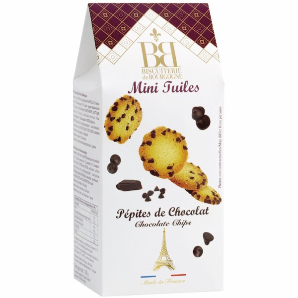 Biscuiterie de Bourgogne - Tuiles mit Schokoladenstückchen 100 g
