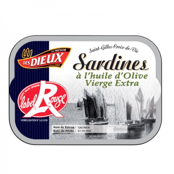 Le Le Trésor des Dieux - Sardinen in nativem Olivenöl Extra Label Rouge 115 g
