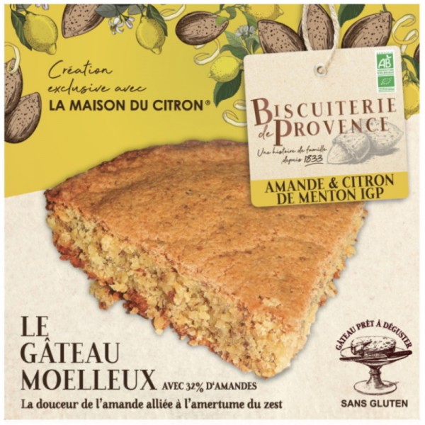 Biscuiterie de Provence - Bio Mandelkuchen mit Menton Zitrone g. U. 225 g