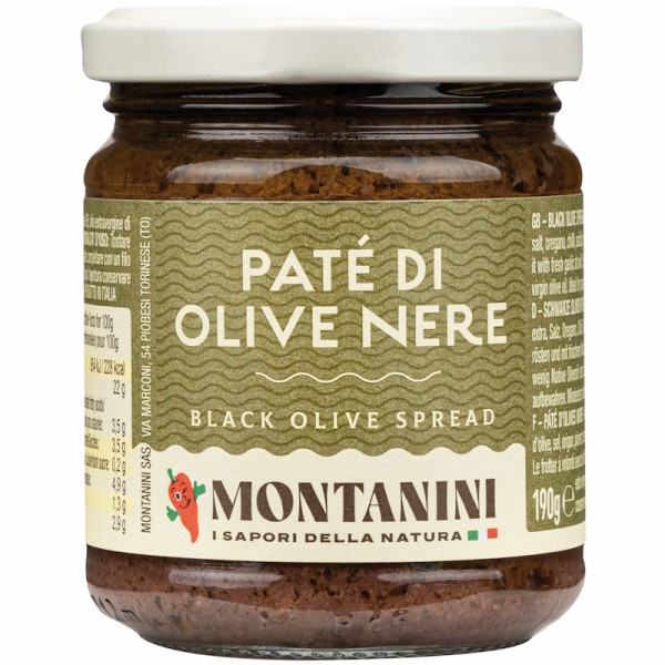 Montanini - Schwarze Olivenpaste 190 g
