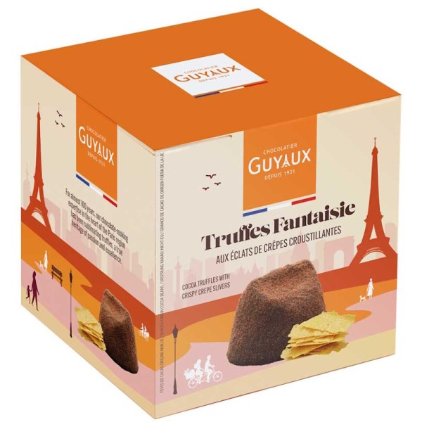 Guyaux - Truffes Fantaisie (Kakao Konfekt) mit Crêpes Dentelles Stückchen 100 g
