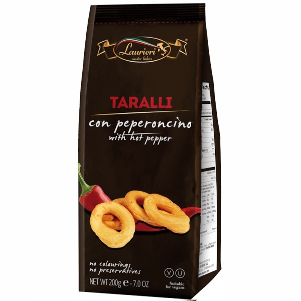 Laurieri - Taralli mit scharfer Paprika 200 g