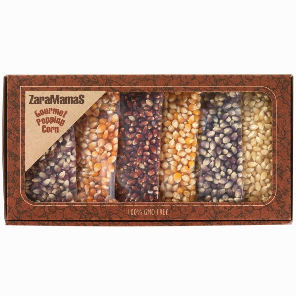 Zaramama - Geschenkbox mit 6 Sorten Popcorn Mais 540 g
