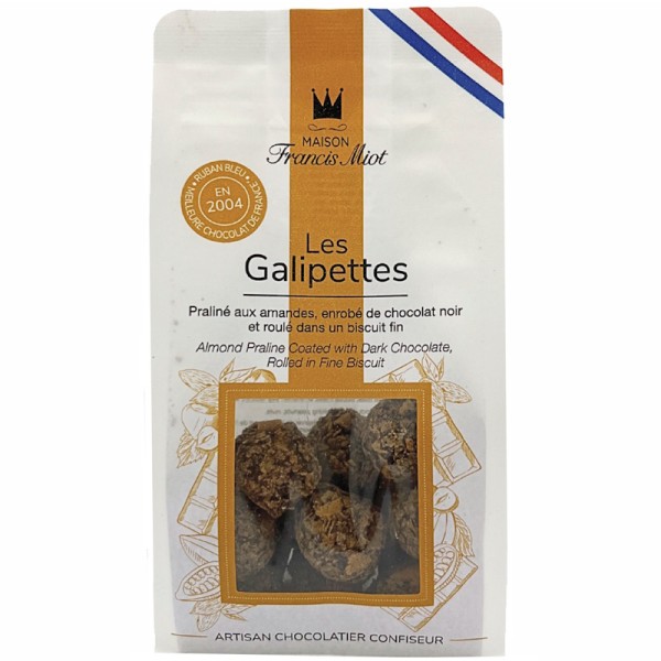 Francis Miot - Les Galipettes (Mandelpraliné in Crêpes Dentelles Splitter gerollt) 130 g 