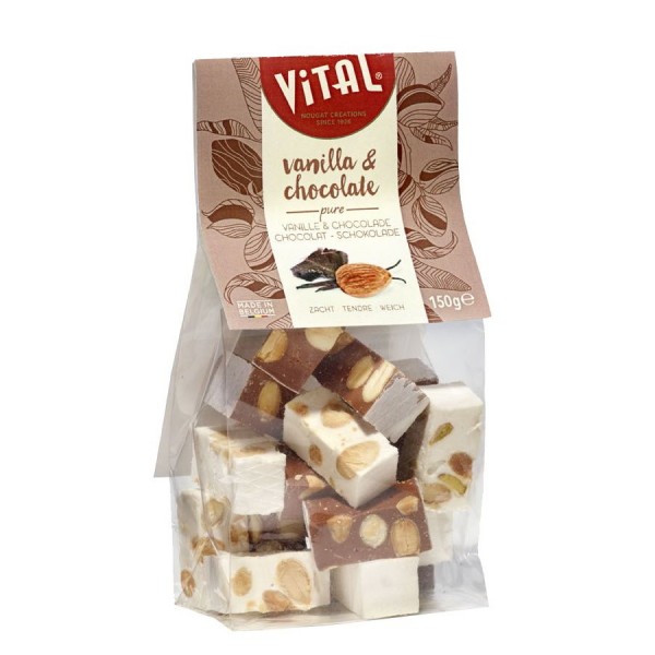 Vital - weiche Honignougatstück mit Vanille & Scchokolade 150 g